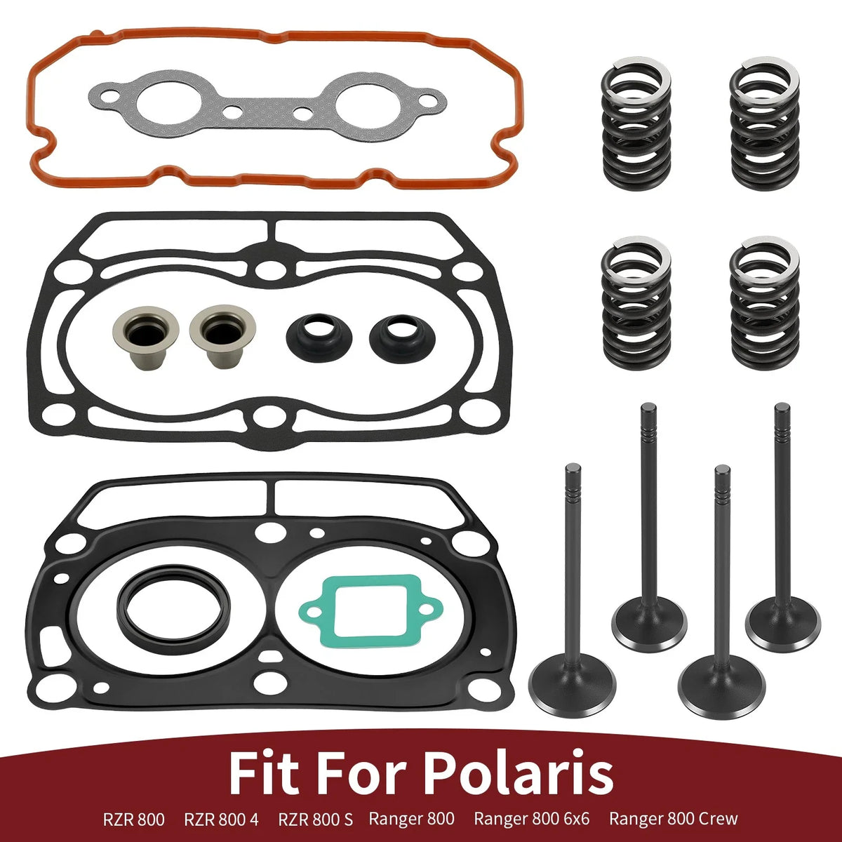 Top End Cylinder Gasket & Valves Kit for Polaris RZR 800 (2008–2014)
