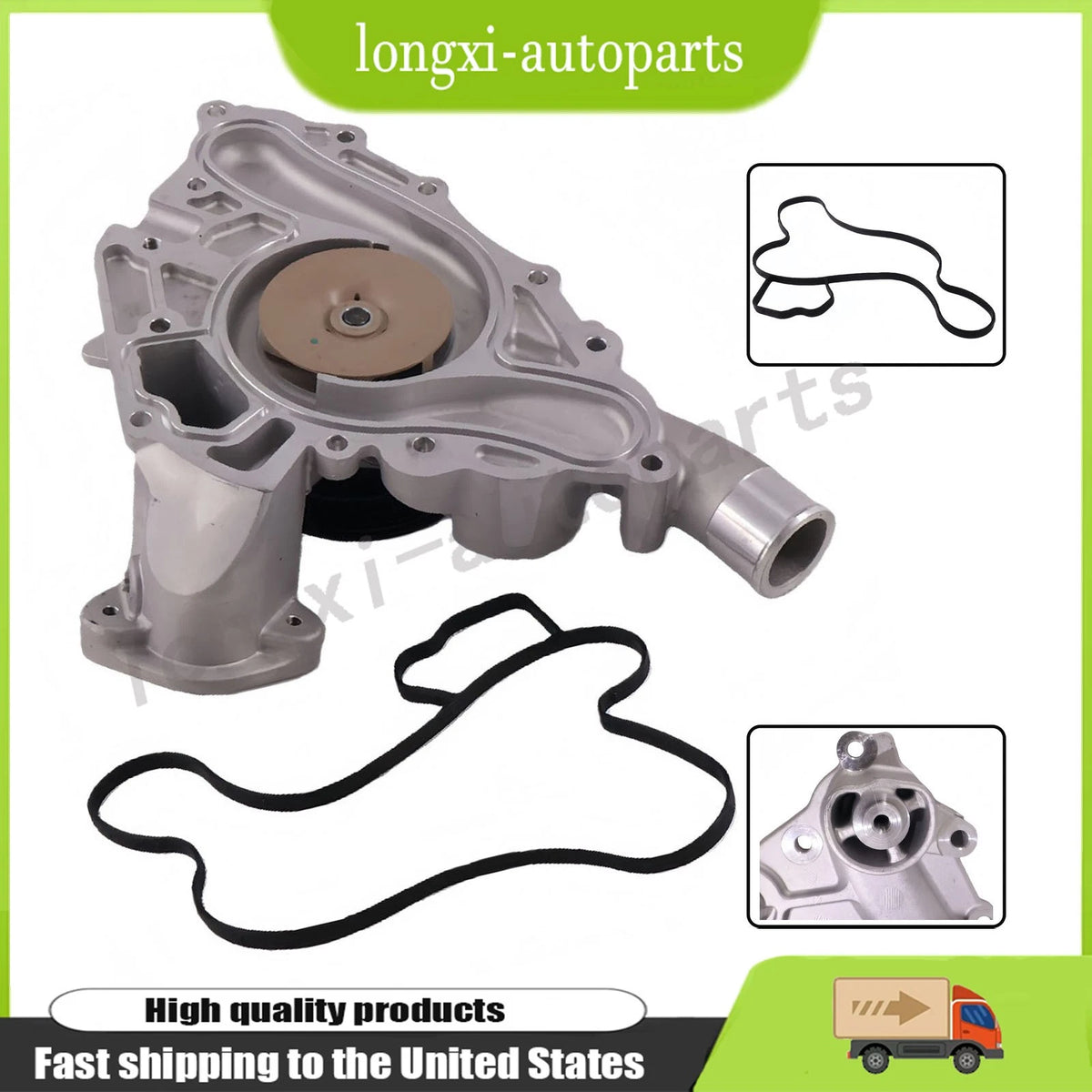 Water Pump for Jeep Grand Cherokee Trackhawk (2018–2021) 68165882AC, 68165882AD
