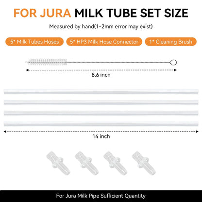 Milk Tube Hose Set for Jura HP3 (One-Sized, Natural Color)