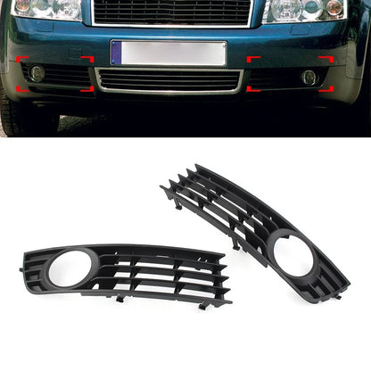 1 Pair Front Bumper Grille Fog Light Covers for Audi A4 B6 (2001–2005)