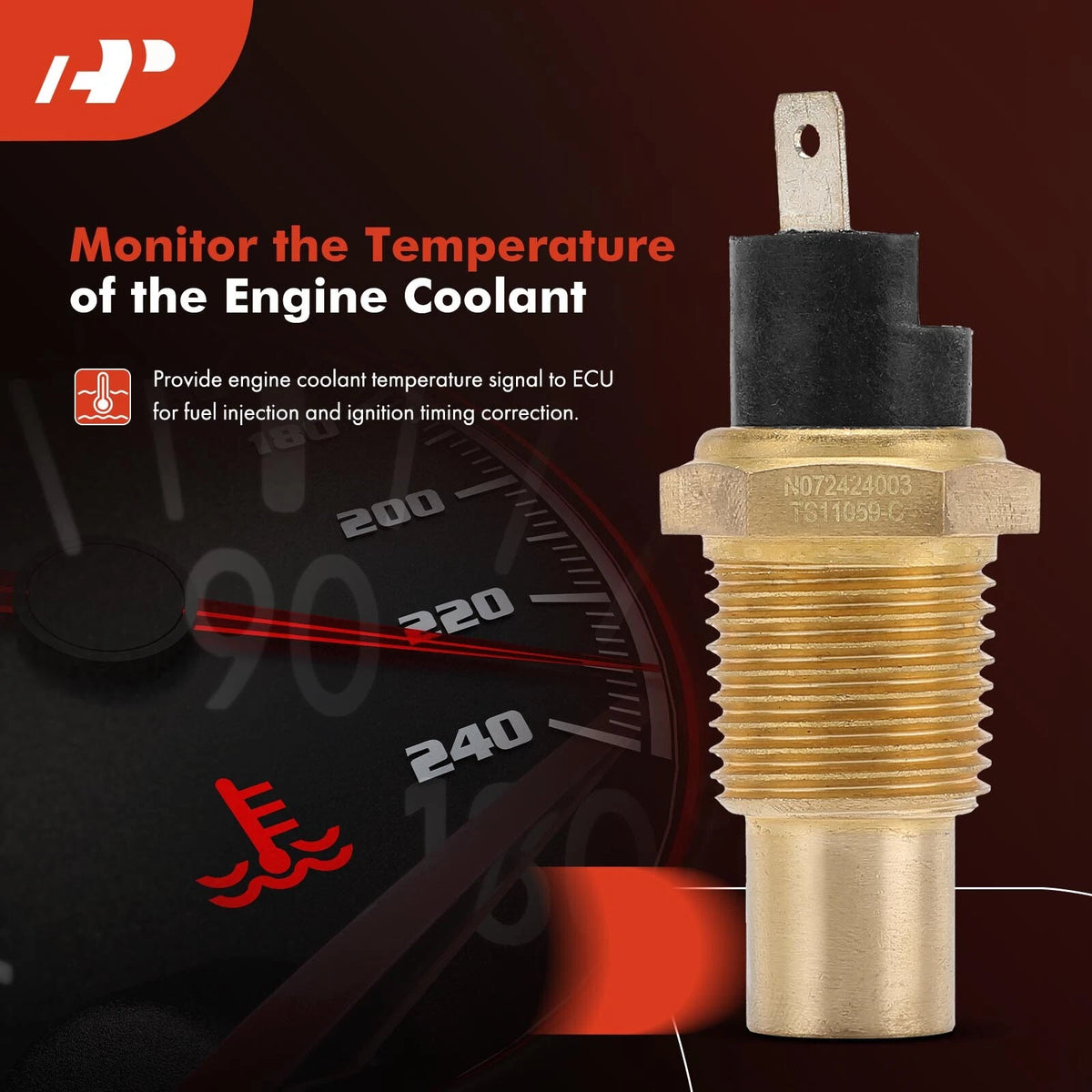 Engine Coolant Temperature Sensor for Chevy C10 Suburban GMC C25 (1973–1991) - 1993351, 1993369, 1993409, 1993462, 1993564, 1994095, TS25