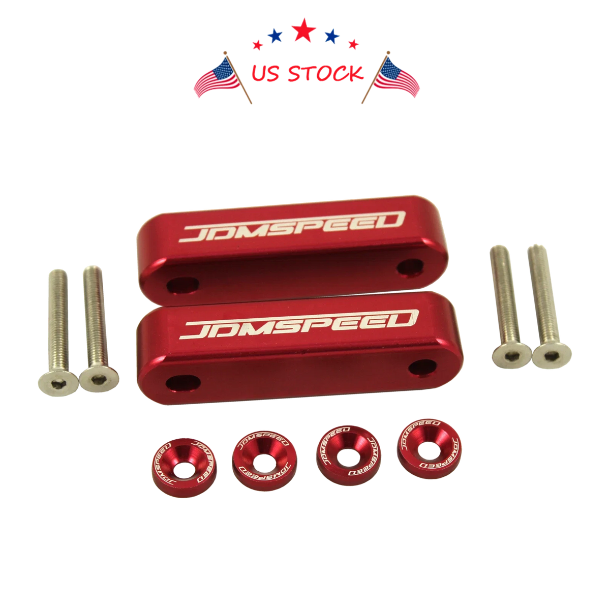 Set of 2 Hood Spacer Risers for Acura Honda Integra CRX Civic (1988–2001)