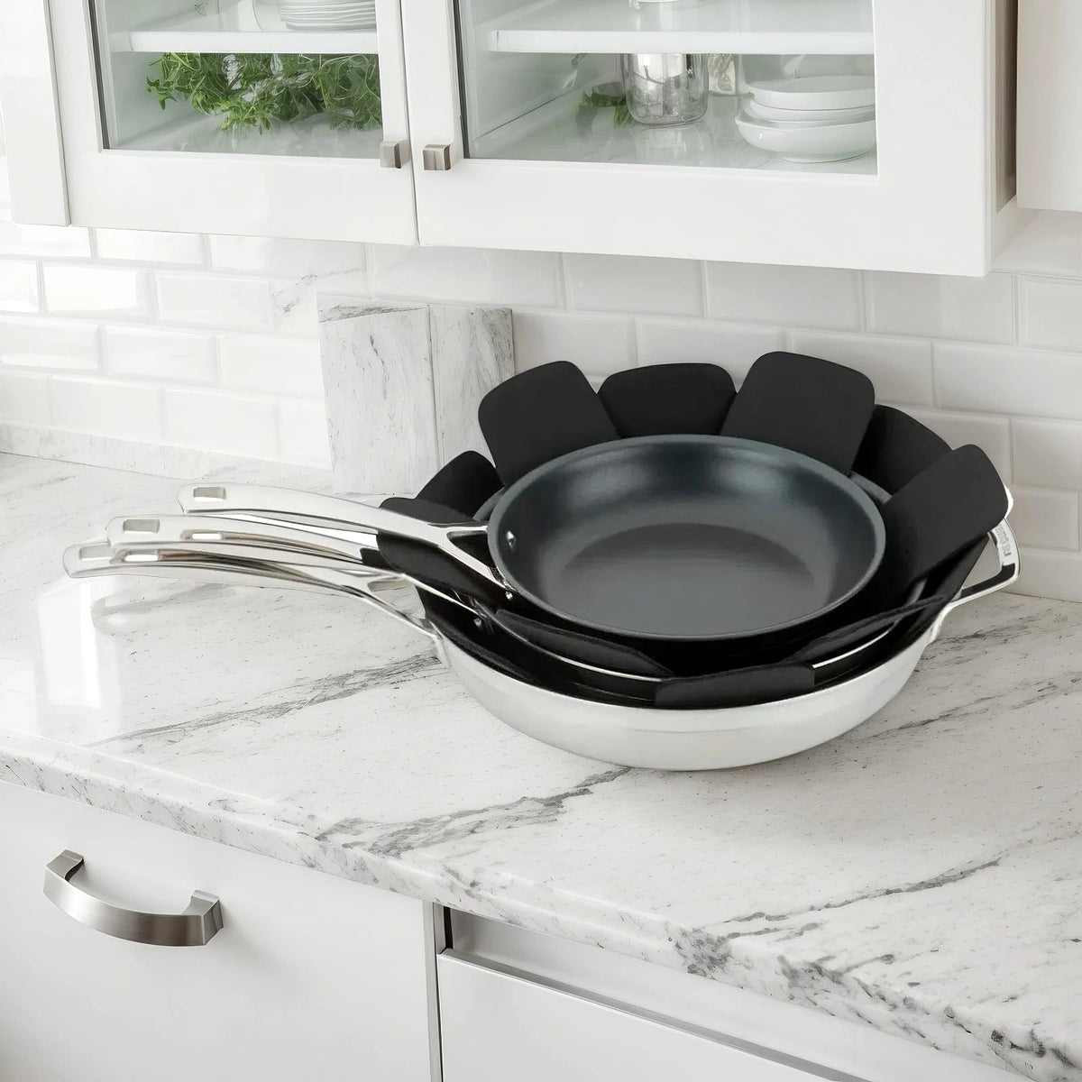 Set of 6 Pot and Pan Protectors for Kitchen Cookware (Various Sizes)