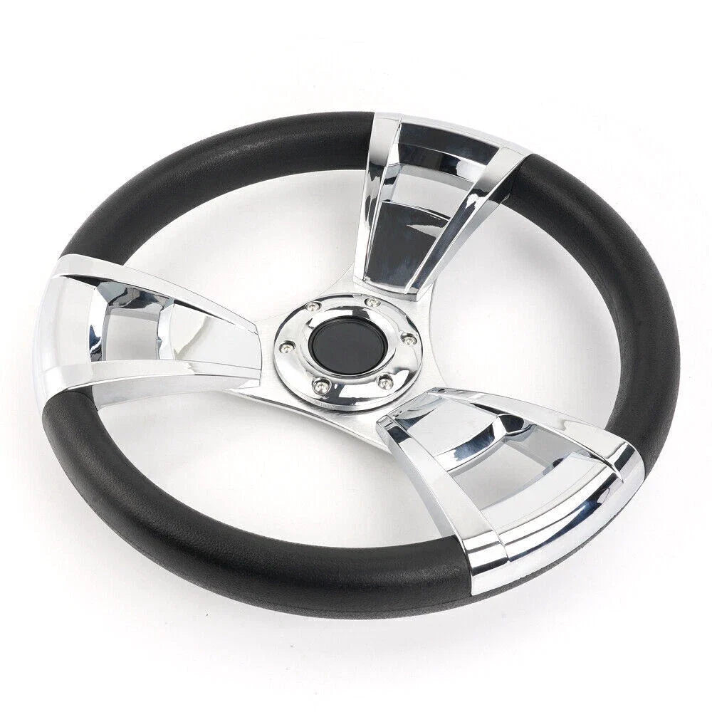 14" 3-Spoke Steering Wheel for Yacht Speed Boat (3/4" Shaft)