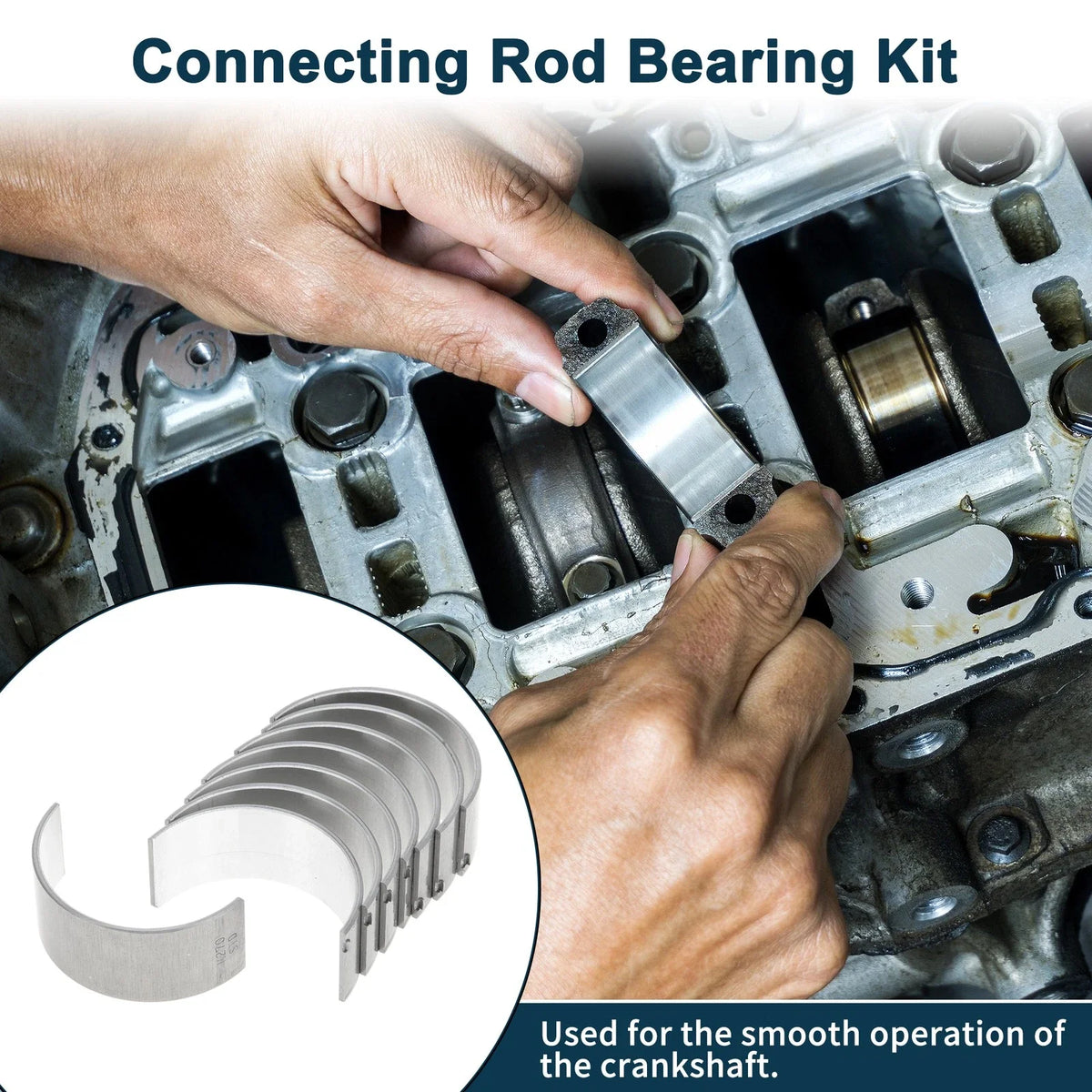 Set of 8 Connecting Rod Bearings for Mercedes-Benz (No.A2700380110)