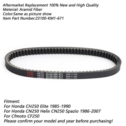 Drive Belt 23100-KM1-671 for Honda CH250 Elite CN250 Helix Spazio (–)