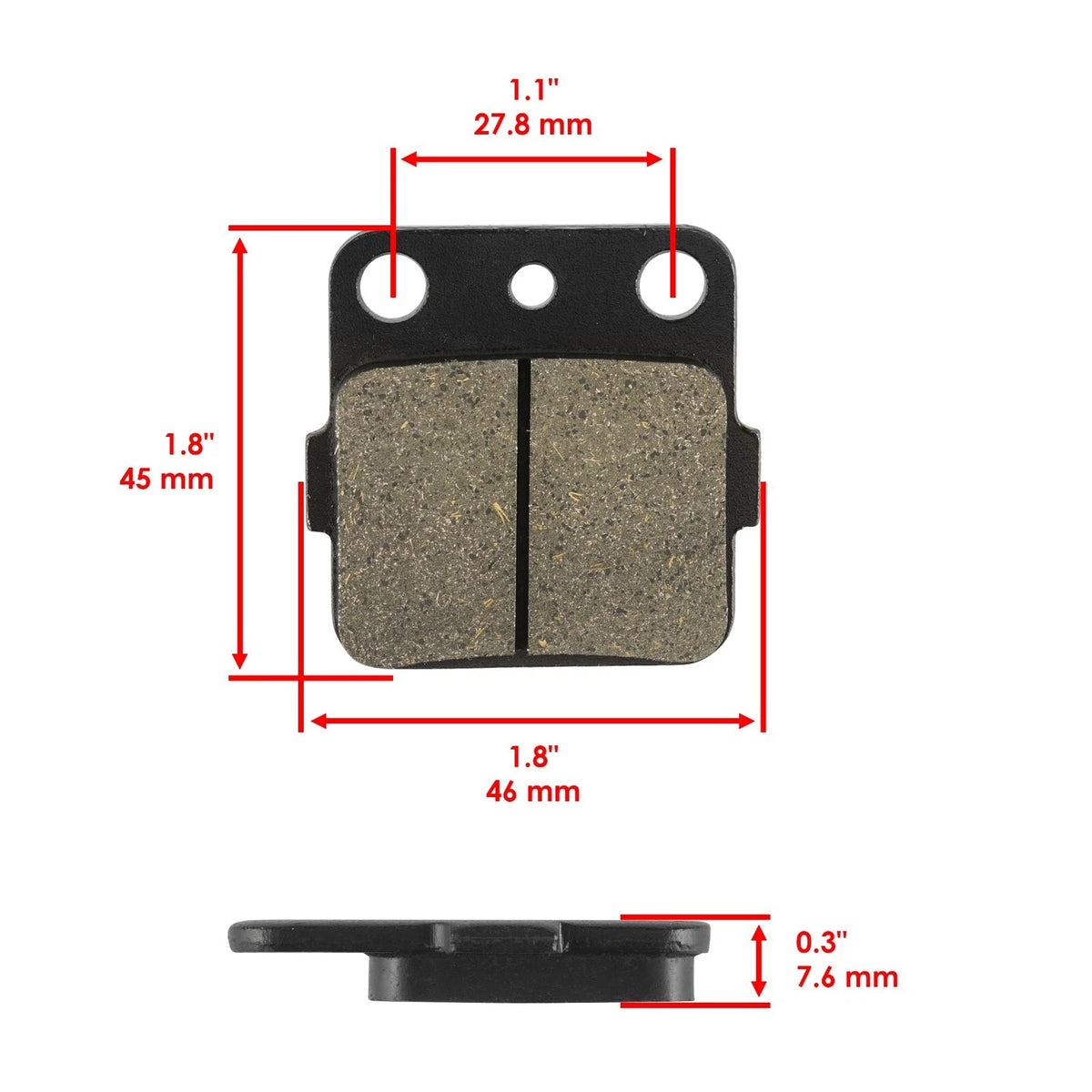 Rear Brake Disc Rotor w/ Brake Pads for Yamaha Blaster YFS200 (2003-2006) DS117AA2006