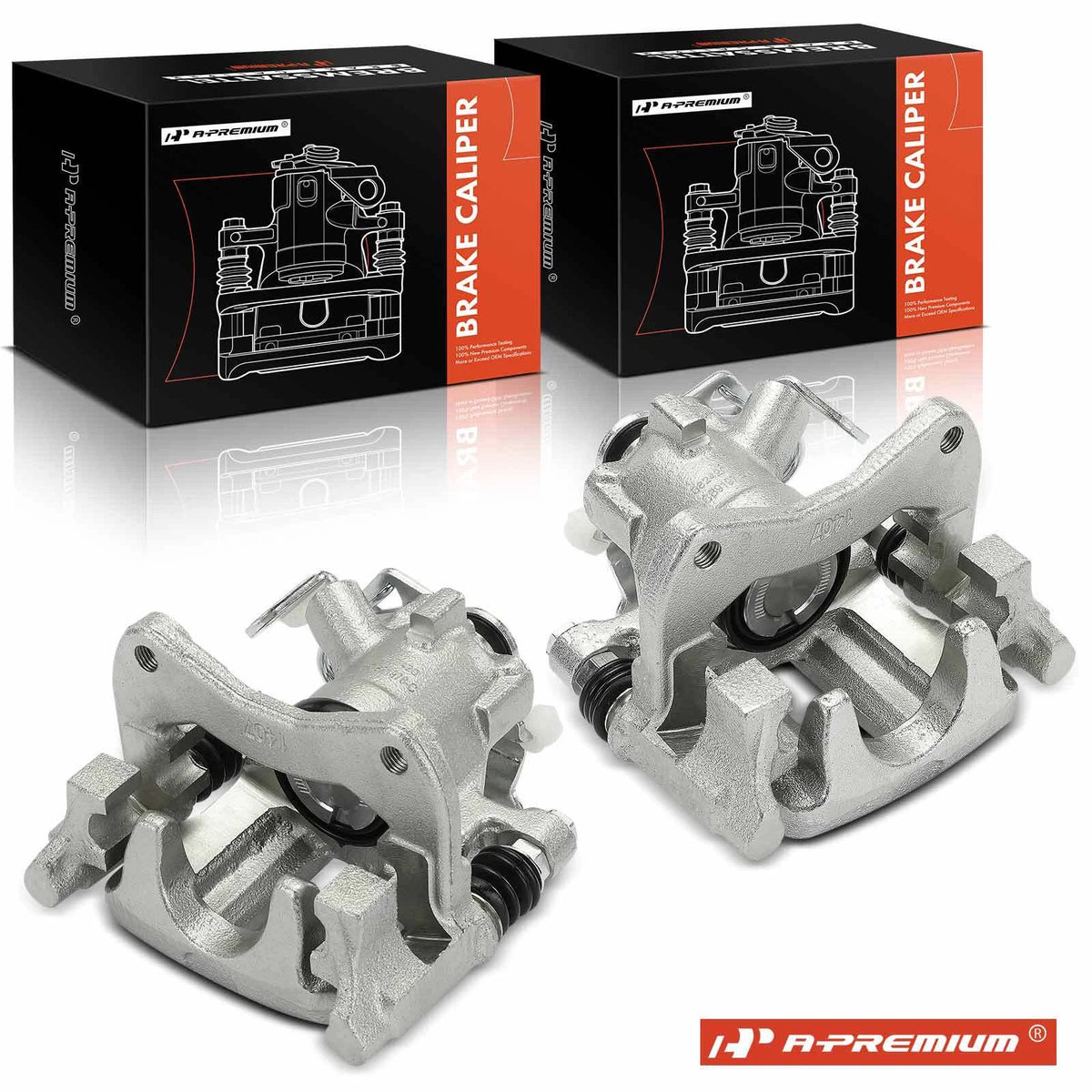 A-Premium Pair Rear Brake Calipers w/ Bracket for Audi A4 (1996–1997) 8D0615423, 8D0615424