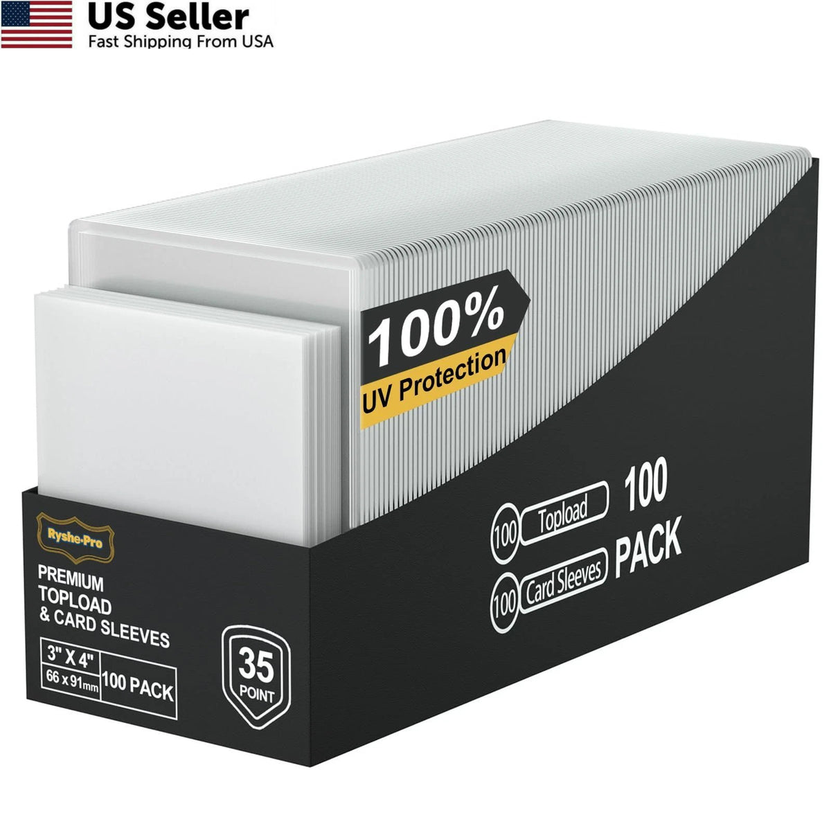 Set of 200 Card Sleeves for Toploaders and Penny Sleeves