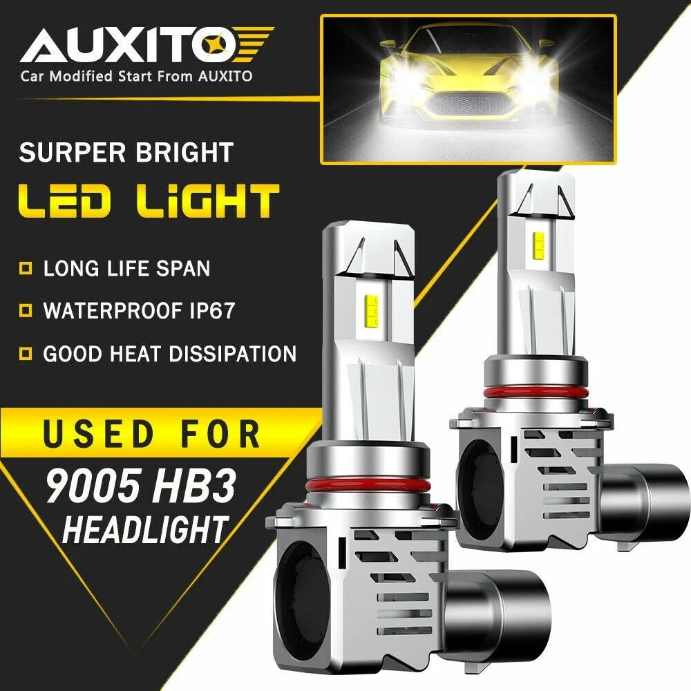AUXITO 9005/HB3 LED Headlight Kit for Hi Beam (24000LM, 6500K, 200W)