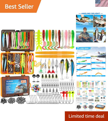 137-Piece Fishing Gear Kit for Bass & Trout
