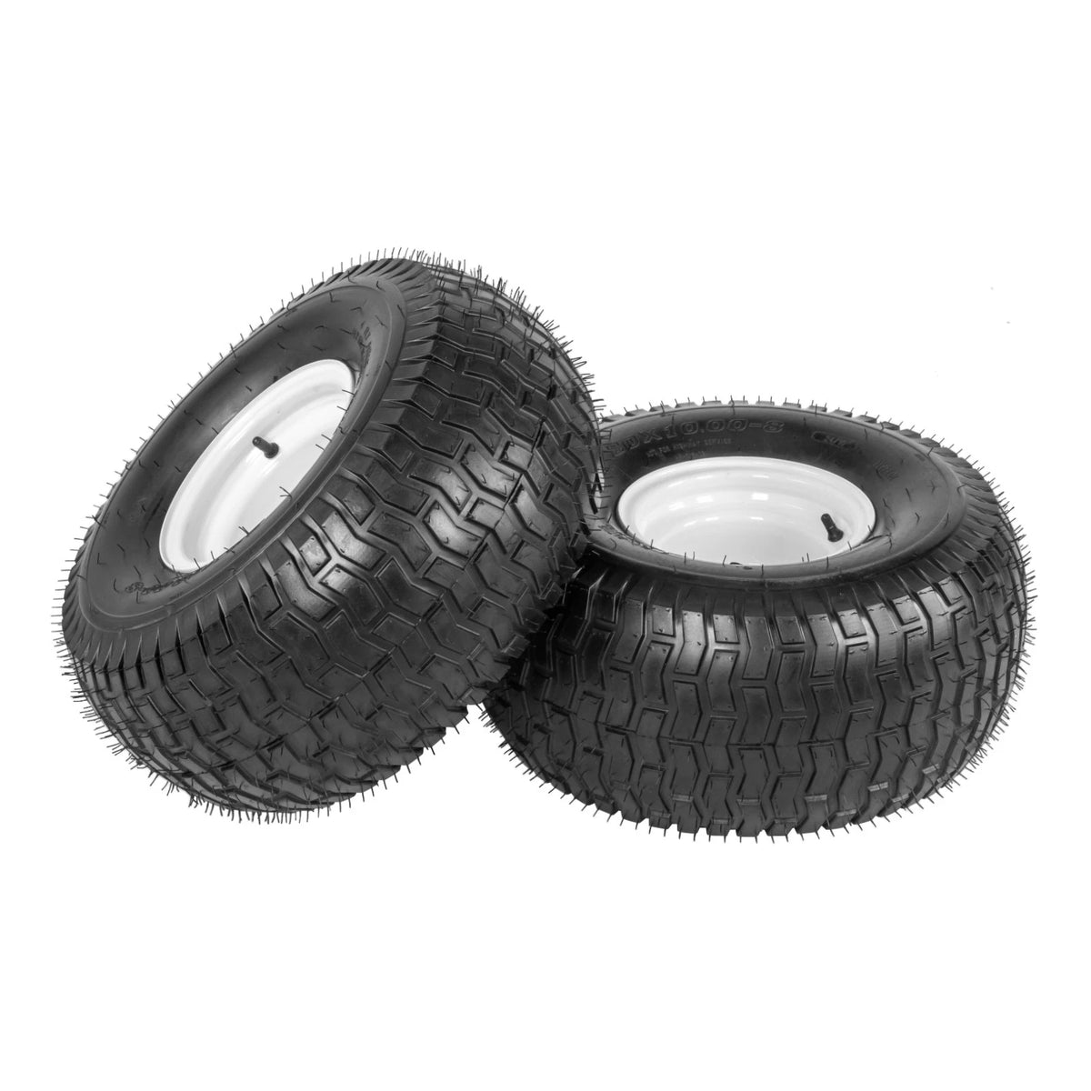 Set of 2 Lawn Mower Tires & Rims 20x10.00-8 4 Ply Load Range B 4 Lug