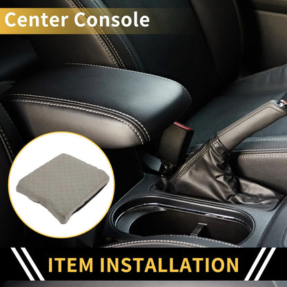 Center Console Cover for Ford F-150 (2015–2020) Microfiber Leather Grey