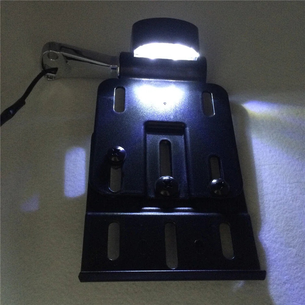 LED Light Side Mount License Plate for Harley Sportster Dyna Fat Boy (2004–UP)
