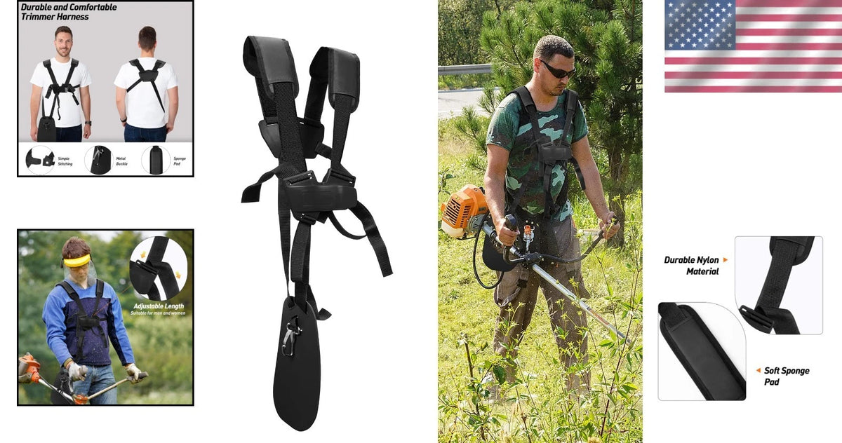 Double Shoulder Weed Eater Strap for Enhanced Comfort (Adjustable Fit)