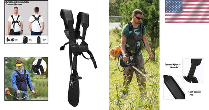Double Shoulder Weed Eater Strap for Enhanced Comfort (Adjustable Fit)