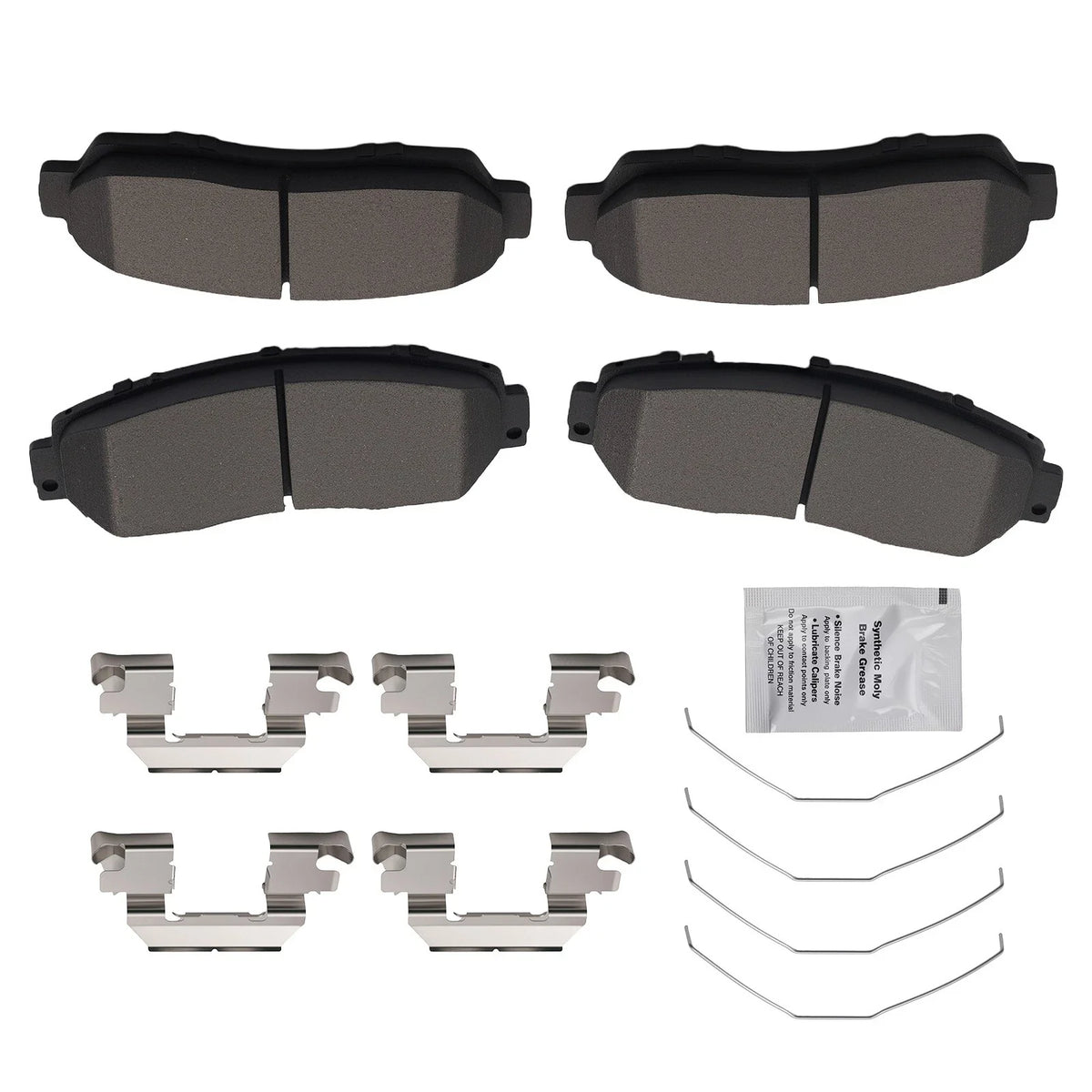Front Ceramic Brake Pads Kit for Honda Passport/Acura RDX (2019–2025) w/Hardware