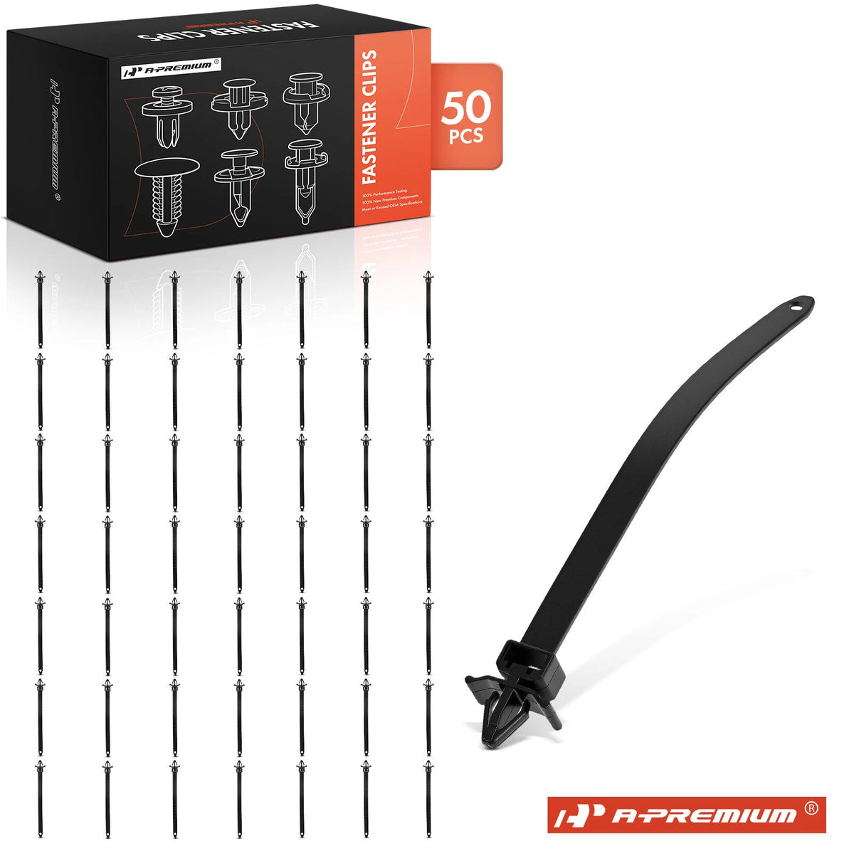 50Pcs Nylon Releasable Cable Strap Clips for Honda (90672SA0003, 90672SA00030)