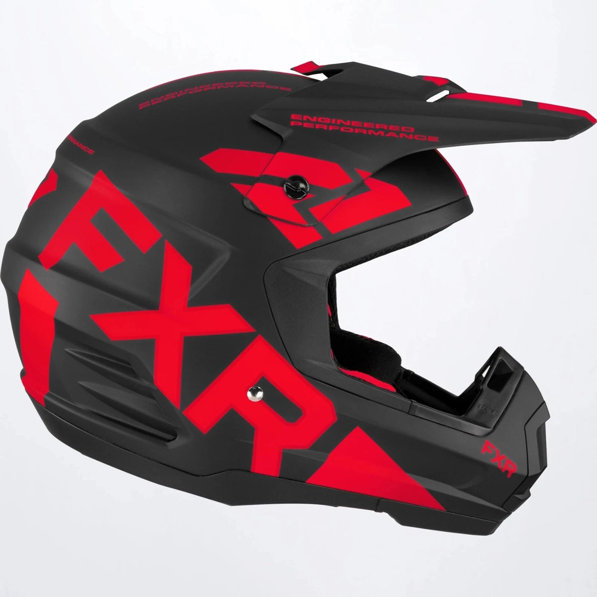 FXR Torque Team Open Snowmobile Helmet Red XL 2XL