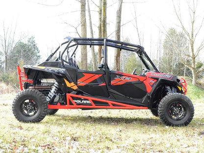 SuperATV Rock Slider Nerf Bars for Polaris RZR XP 4 Turbo (2016–2023) - Orange