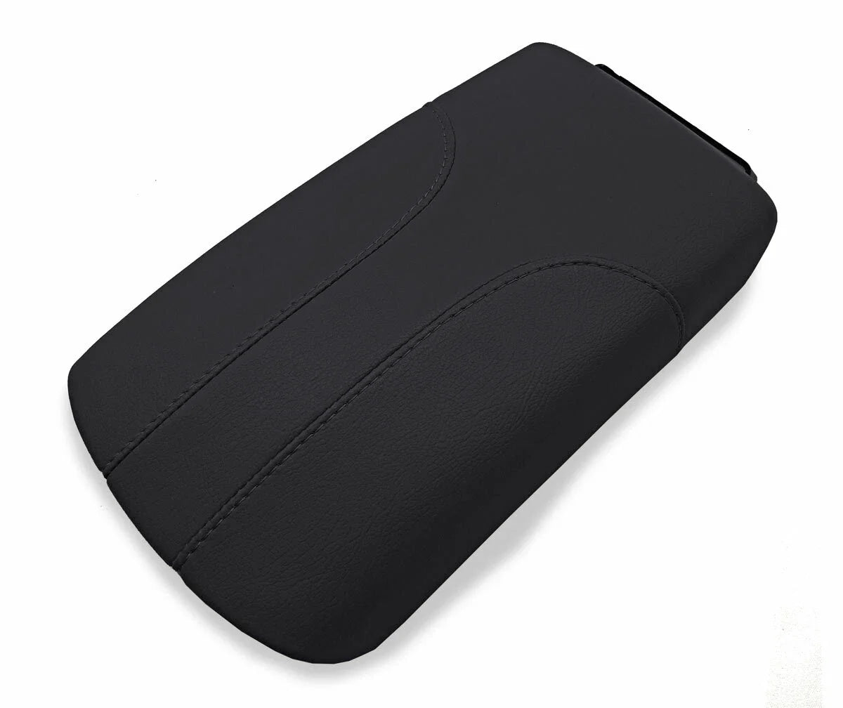 Center Console Lid Armrest Cover for Nissan Rogue (2017–2020) Black PVC Leather
