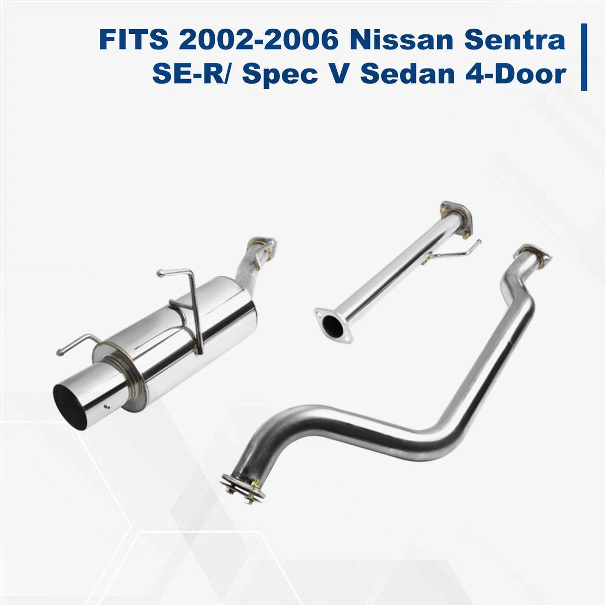Catback Exhaust System Kit for Nissan Sentra SE-R Spec V B15 (2002–2005) 4" Tip