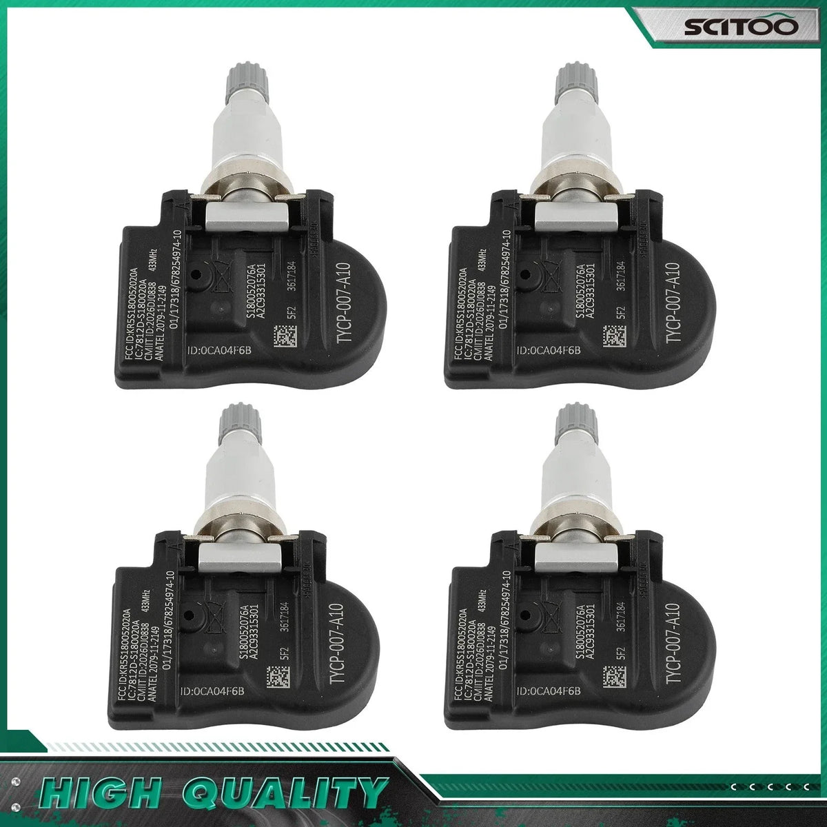 Set of 4 Tire Pressure Sensors for Land Rover (2014–2020) GX63-1A159-AA
