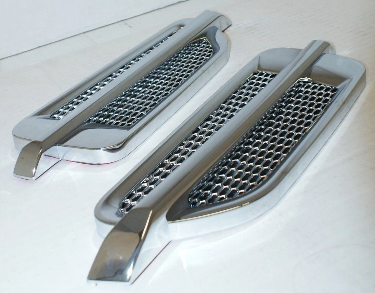 Set of 2 Chrome ABS Stick On Side Air Vents for GMC Yukon Tahoe (EAV029)