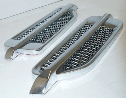 Set of 2 Chrome ABS Stick On Side Air Vents for GMC Yukon Tahoe (EAV029)