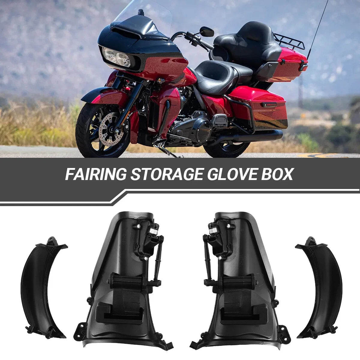 Inner Speaker Fairing Storage Glove Box Air Duct for Harley Road Glide (2015–2024)
