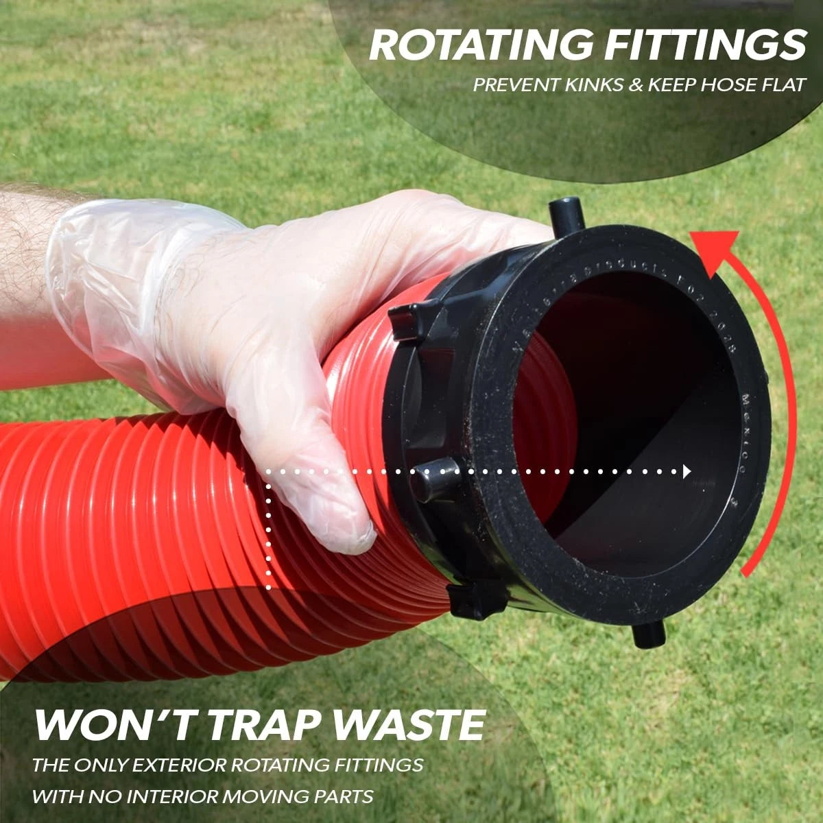 20-Foot RV Sewer Hose Kit with 2 Hoses and Adapter for Easy Coupling