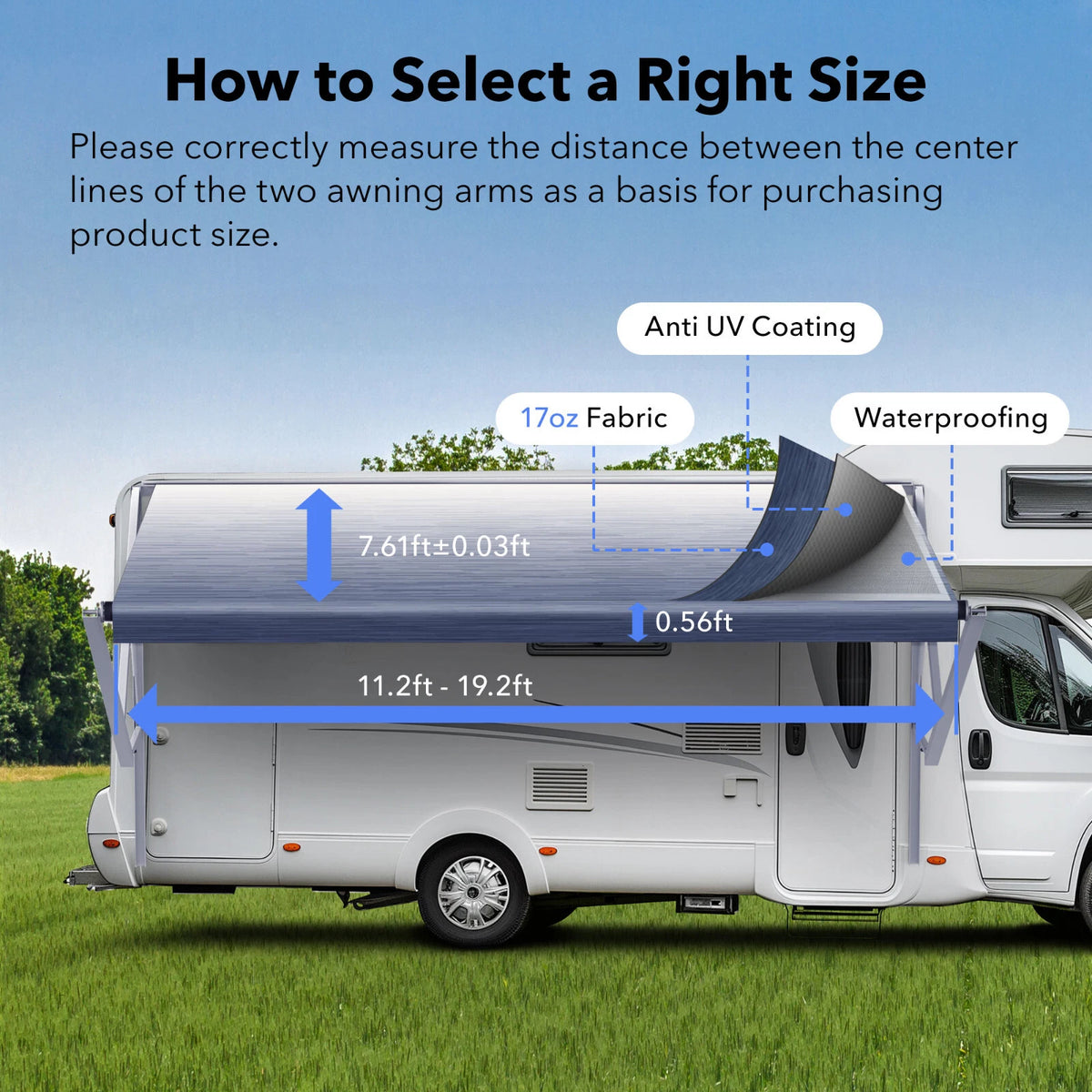 Awning Fabric Replacement for RV (CP-AWN-B)