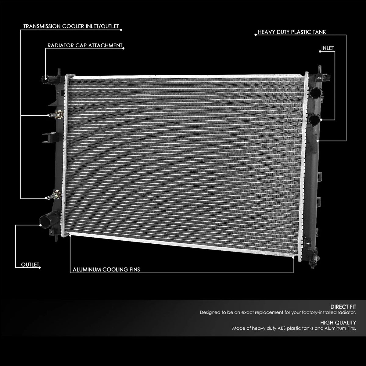 Aluminum Replacement Radiator for Subaru B9 Tribeca (2006–2014) DPI 13104