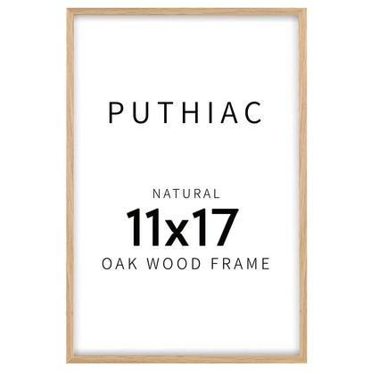 11x17 Solid Oak Wood Picture Frame for 8x12 Photos (Fits 11x17)