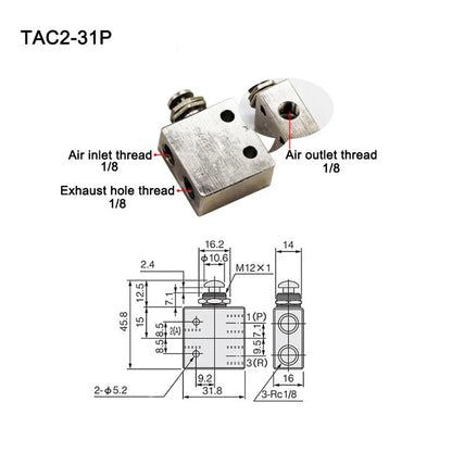 Pneumatic Valve TAC2-31P for Automotive Applications