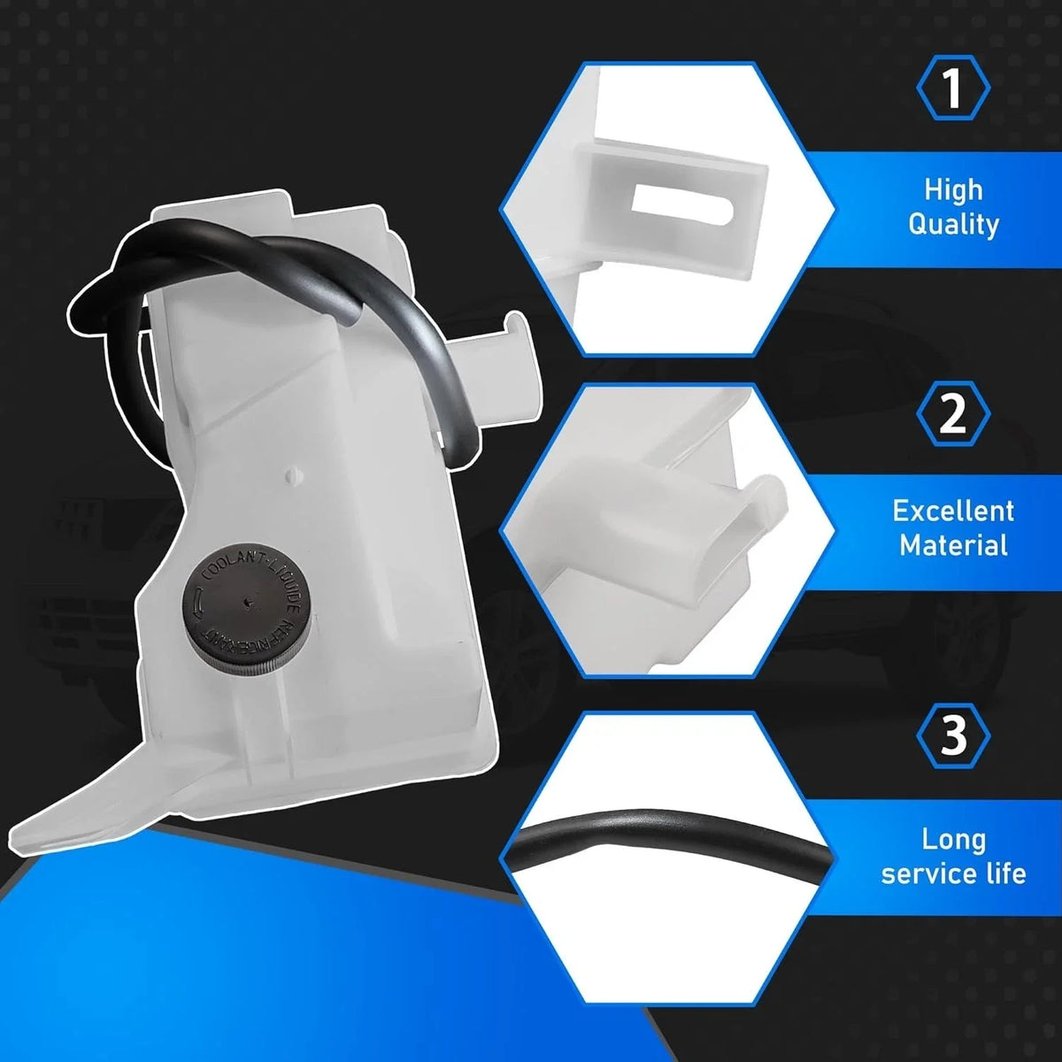 Engine Coolant Reservoir with Cap for Nissan Rogue (2008–2015)