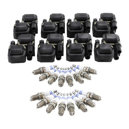Set of 8 Ignition Coils & 16 Iridium Spark Plugs for Mercedes V8 (4.3, 5.0)