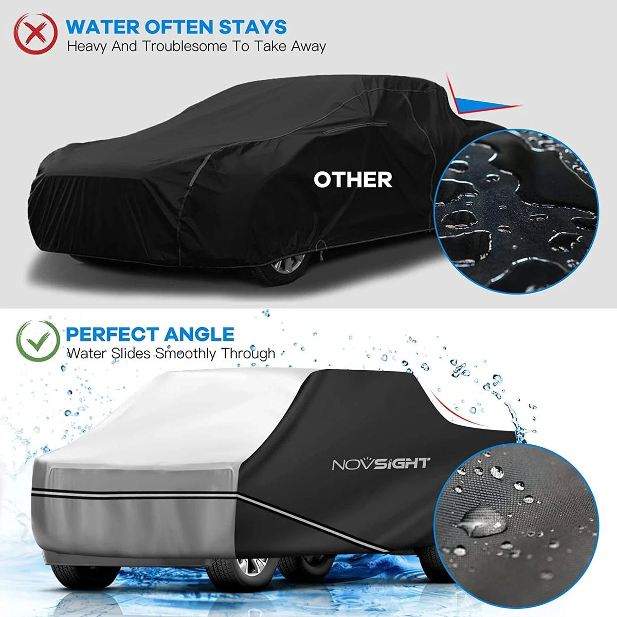 Full Car Cover for Pickup Truck (Waterproof, UV Protection, All Weather)