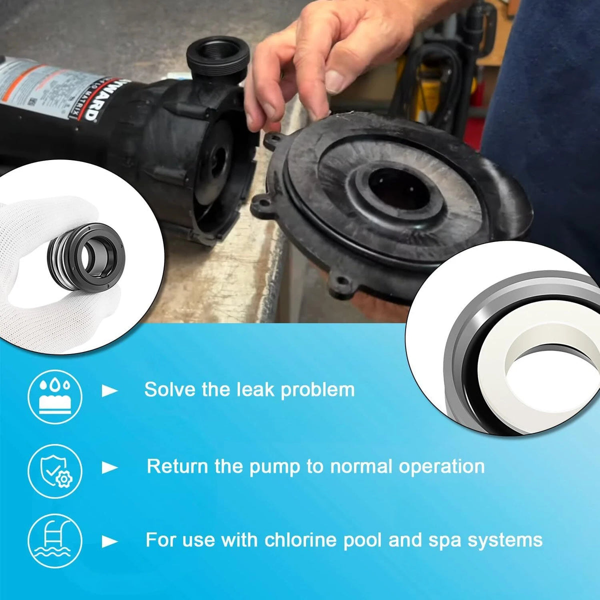 Pump O-Ring Rebuild Seal Kit for Hayward Power-Flo LX SP1580 Series