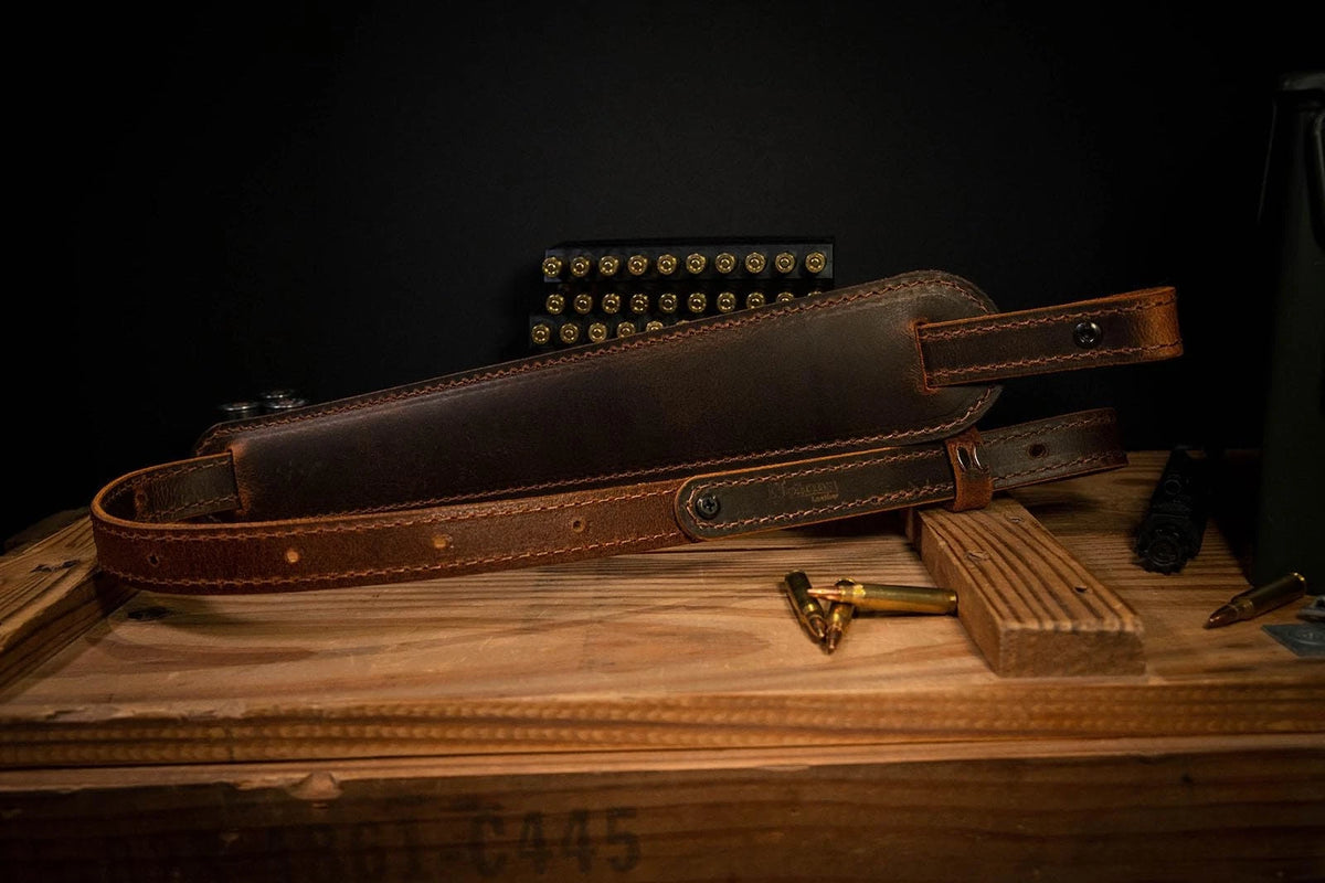 BF500 Buffalo Leather Padded Rifle Gun Sling for Rifle