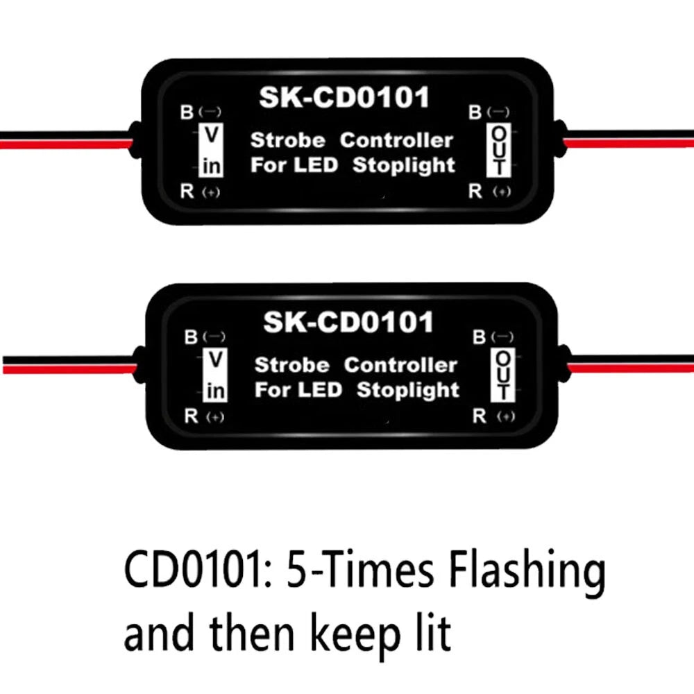 2PC Flash Strobe Controllers for Car LED Brake Stop Light
