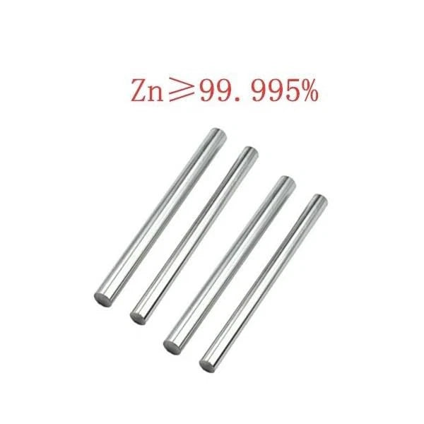 4X Pure Zinc Rod 100mm x 10mm for Automotive Applications