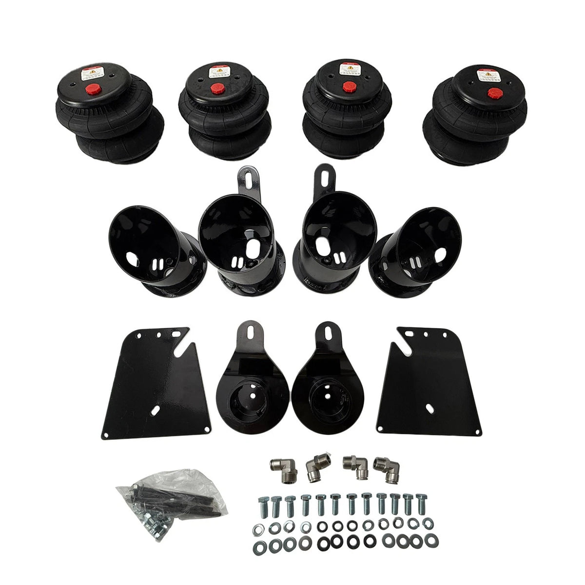 Set of 4 Air Ride Suspension Bags & Brackets for 1958-64 Chevy Impala K-BB-FR-IMP5864-26