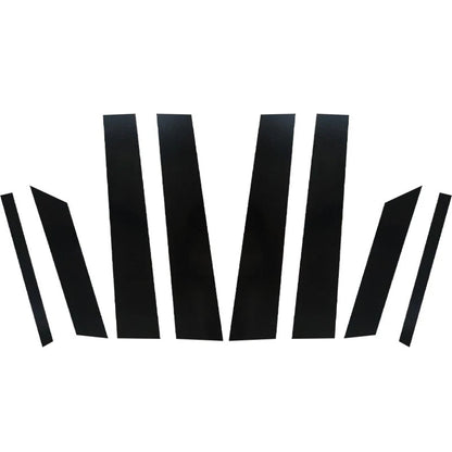8pcs Gloss Black Pillar Post Stickers for Ford Territory (2019–2021)