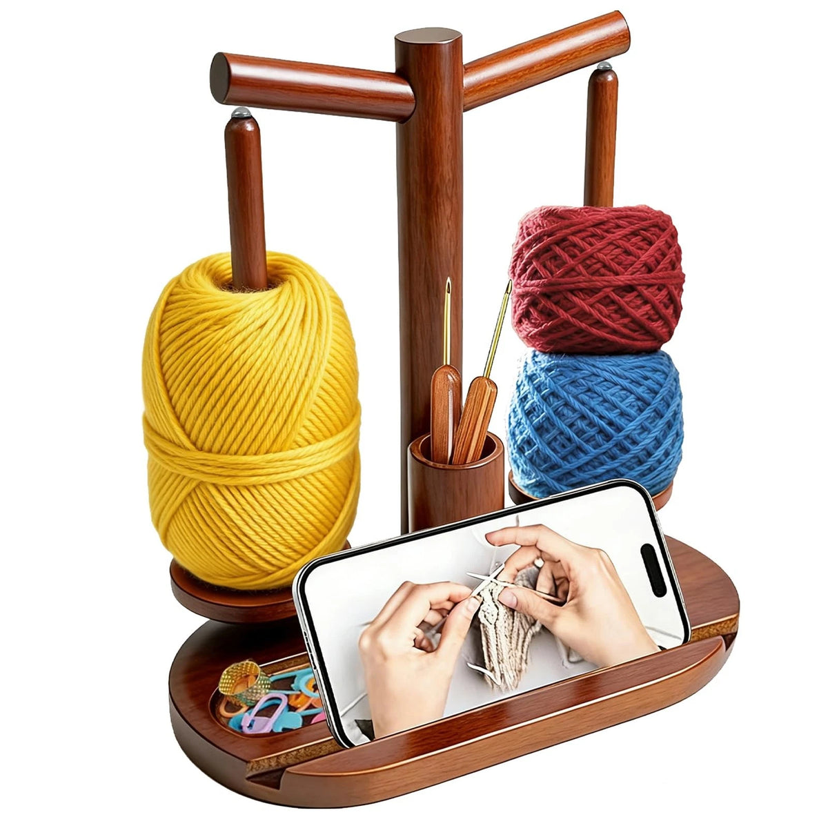 Wooden Yarn Holder for Crocheting and Knitting (2023–2023)