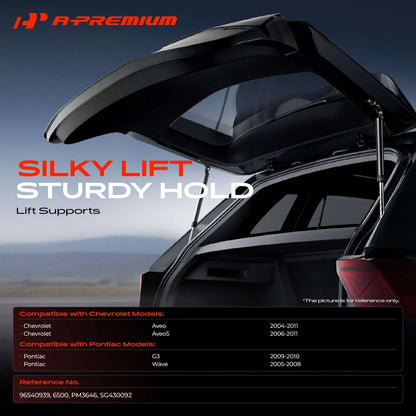 2X Rear Tailgate Lift Supports Shock Struts for Chevrolet Aveo (2004–2011) 96540939, 6500