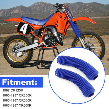 Set of 2 Front Fork Dust Boots for Honda CR125R CR250R CR500R XR600R (1985–1987) 51611-KA4-831
