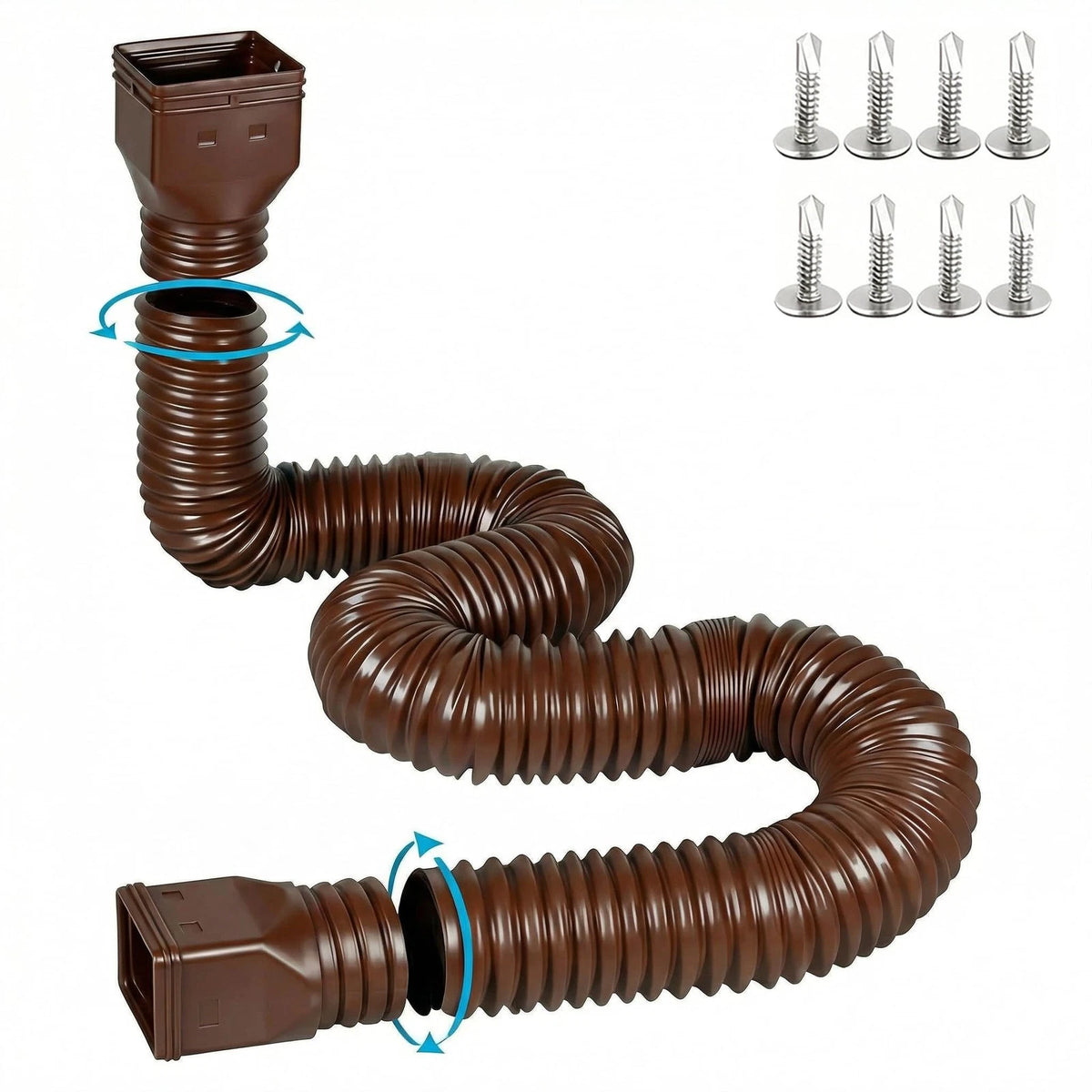16.5ft Gutter Downspout Extensions for Rainwater Drainage (No Part Numbers)