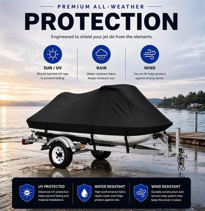 Jet Ski Cover for Sea Doo SeaDoo XP / XP LTD (1997–2003) PWC Black