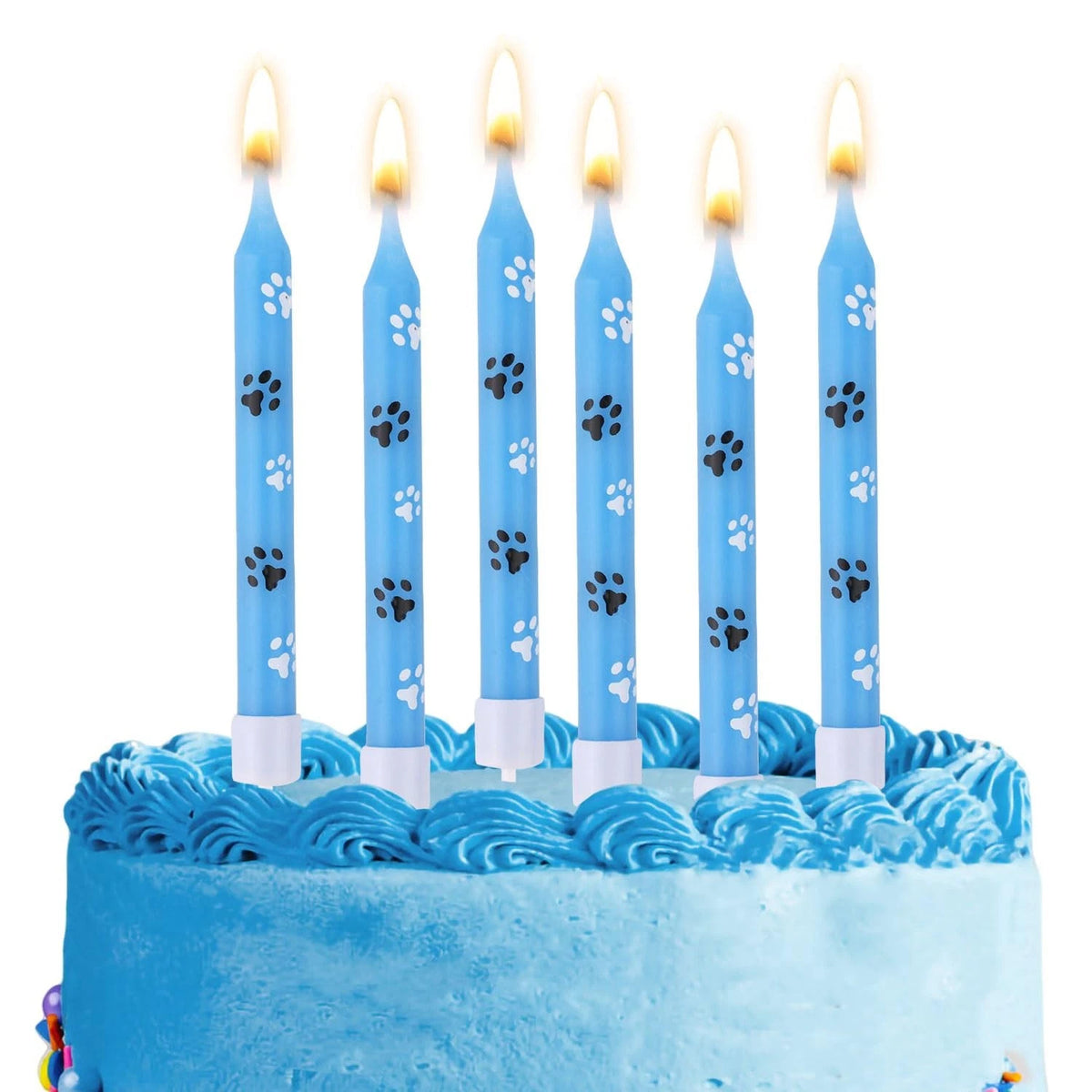 12pcs Paw Print Birthday Candles for Dog Themed Celebrations